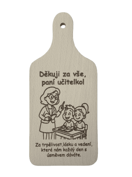 Dekorativní prkénko pro paní učitelku