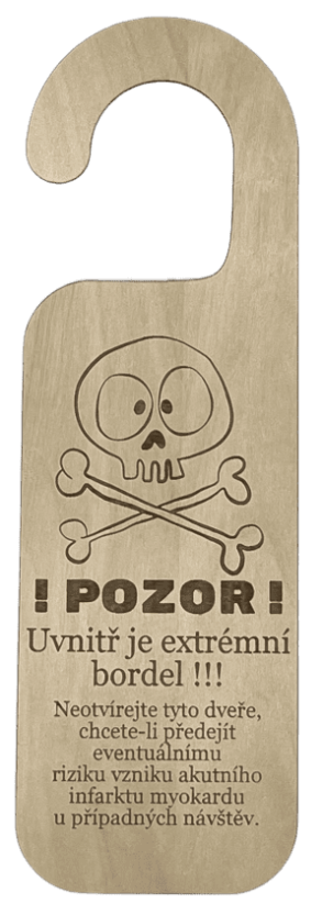 Cedulka na kliku 1
