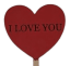 Zápich srdíčko I LOVE YOU - červené 01
