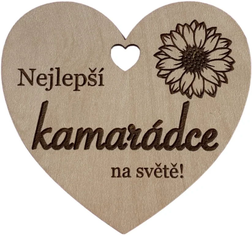 Srdíčko do kytice nejlepší kamarádce