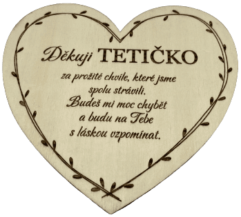 Smuteční srdíčko tetičce