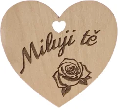 Srdíčko do kytice Miluji Tě