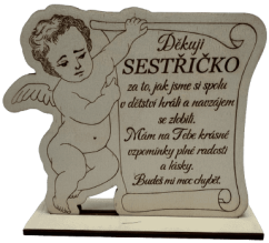 Smuteční andílek na podstavci - sestřičce