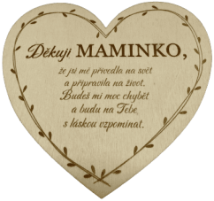 Smuteční srdíčko mamince