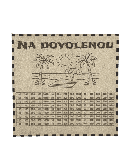 Škrtací pokladnička - Na dovolenou