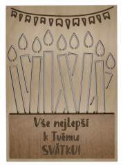 Blahopřání k svátku - svíčky