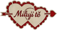 Valentýnská srdce se šípem - Miluji tě