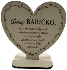 Smuteční srdíčko na podstavci - babičce