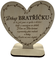 Smuteční srdíčko na podstavci - bratříčkovi