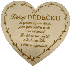 Smuteční srdíčko dědečkovi